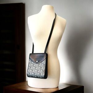 PIERANGELO MASCIADRI SILK LEATHER CROSSBODY BAG ITALY